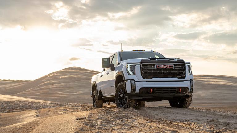 2024 GMC Sierra HD in white.